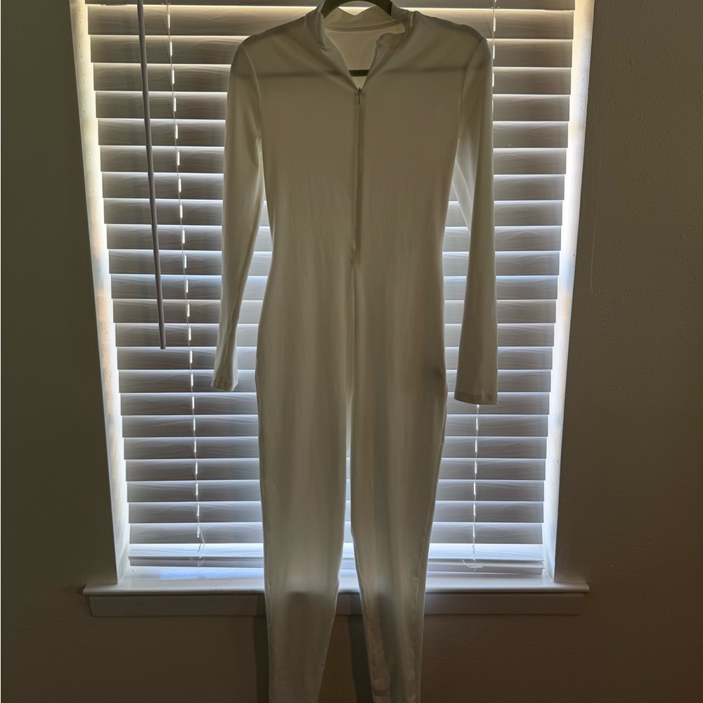 White Full-Length Jumpsuit